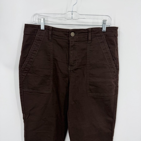 Cabi Utility Jogger Pants Size 10 Brown Zip Hem Pockets Stretch Style 4514 - Picture 2 of 10